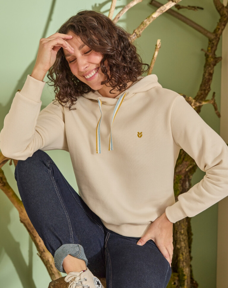 Lemahieu - Sweat à capuche - Ecru - Blanc - Femme