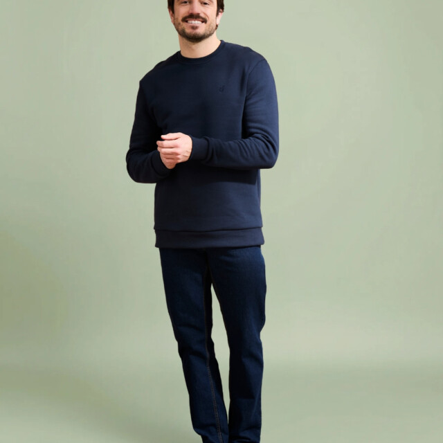 Lemahieu - Sweat en Coton BIO Molleton - Marine - Homme