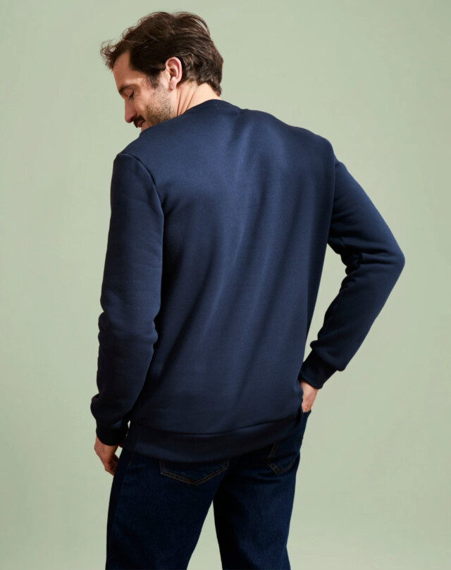 Lemahieu - Sweat en Coton BIO Molleton - Marine - Homme
