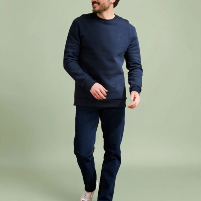 Lemahieu - Sweat en Coton BIO Molleton - Marine - Homme