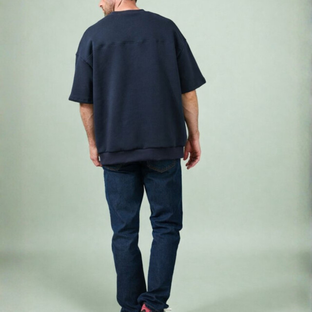 Lemahieu - Sweat manches courtes Coton BIO - Marine - Homme