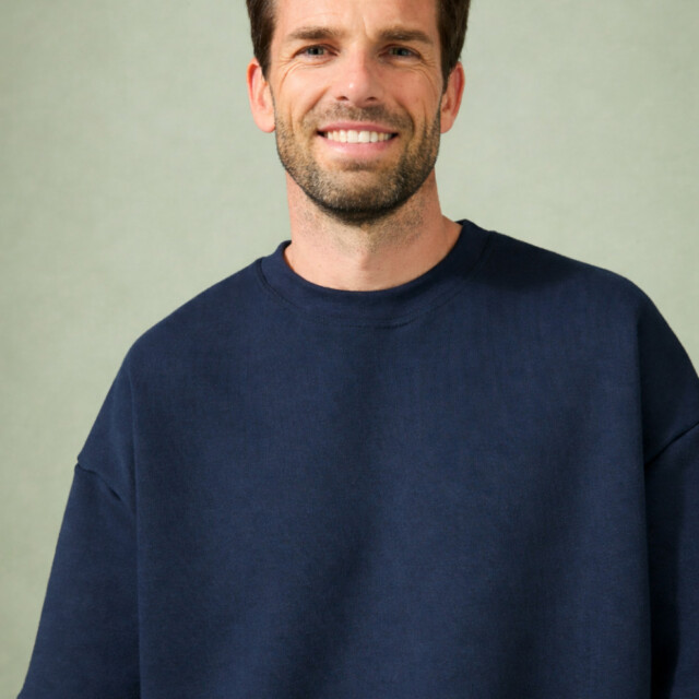 Lemahieu - Sweat manches courtes Coton BIO - Marine - Homme