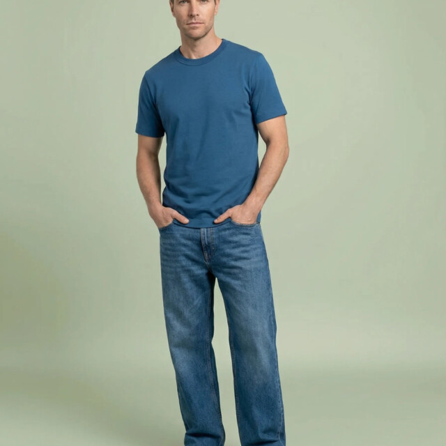 Lemahieu - T-shirt épais en Coton Bio - Bleu Jade - Homme