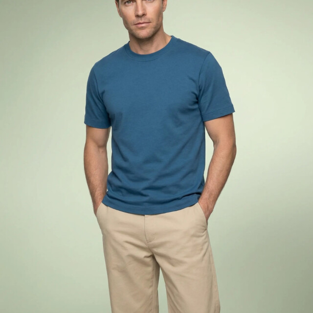 Lemahieu - T-shirt épais en Coton Bio - Bleu Jade - Homme