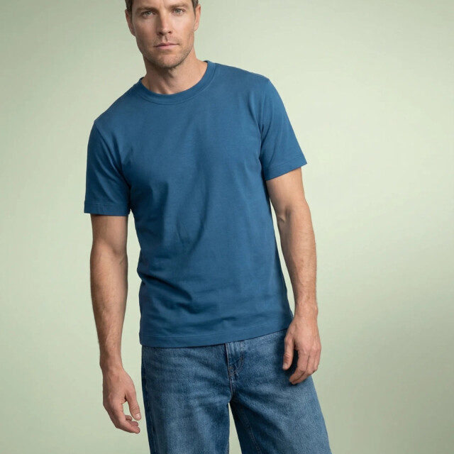 Lemahieu - T-shirt épais en Coton Bio - Bleu Jade - Homme