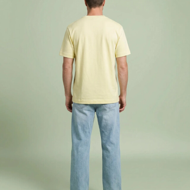 Lemahieu - T-shirt épais en Coton Bio - Jaune beurre - Homme