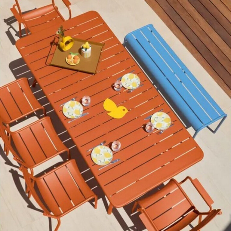 FERMOB - Table à manger FERMOB Luxembourg 207x100cm en métal - 26 coloris