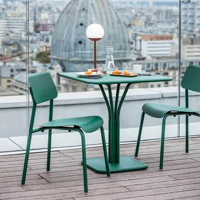 FERMOB - Table à manger guéridon FERMOB Luxembourg 80x80cm en métal - 26 coloris