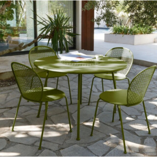 Fermob - Table à manger ronde FERMOB Lorette 110cm en métal – 25 coloris