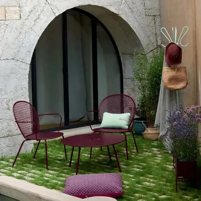 Fermob - Table basse ronde FERMOB Lorette 80cm en métal – 26 coloris