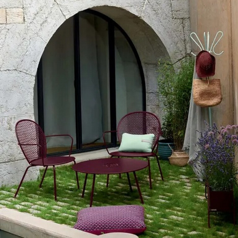 FERMOB - Table basse ronde FERMOB Lorette 80cm en métal - 26 coloris