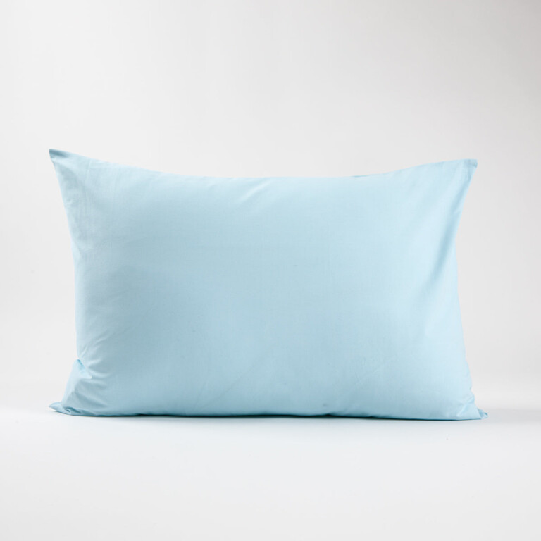 Dejorine - Taies d'oreiller X2 en Coton - Bleu clair – 80x80cm