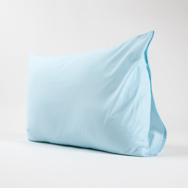 Dejorine - Taies d'oreiller X2 en Coton - Bleu clair