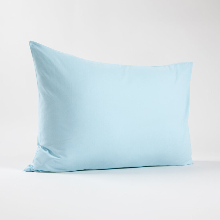 Dejorine - Taies d'oreiller X2 en Coton - Bleu clair – 80x80cm