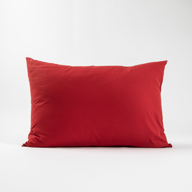 Dejorine - Taies d'oreiller X2 en Coton - Rouge