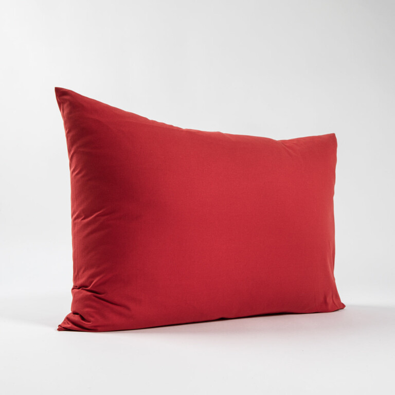 Dejorine - Taies d'oreiller X2 en Coton - Rouge – 80x80cm