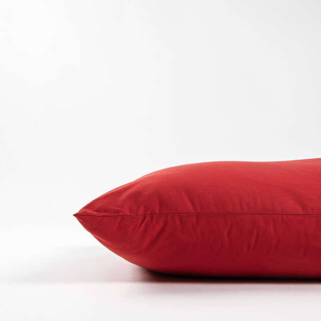 Dejorine - Taies d'oreiller X2 en Coton - Rouge