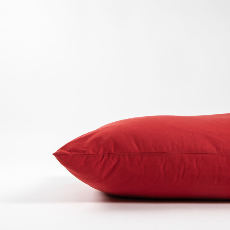 Dejorine - Taies d'oreiller X2 en Coton - Rouge – 80x80cm