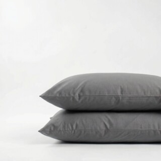 DEJORINE - Taies doreiller X2 en coton  Gris souris