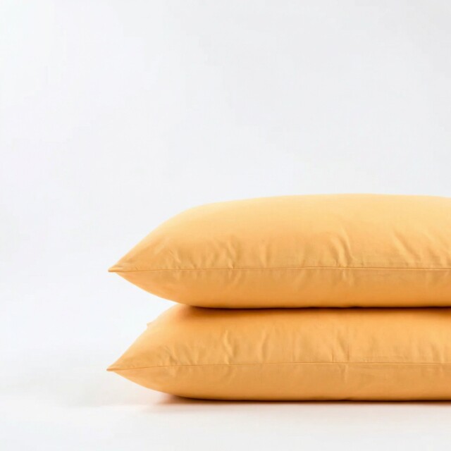 DEJORINE - Taies d’oreiller X2 en Coton – Jaune