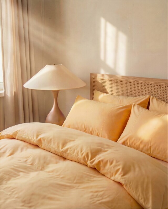 Dejorine - Taies d'oreiller X2 en Coton - Jaune