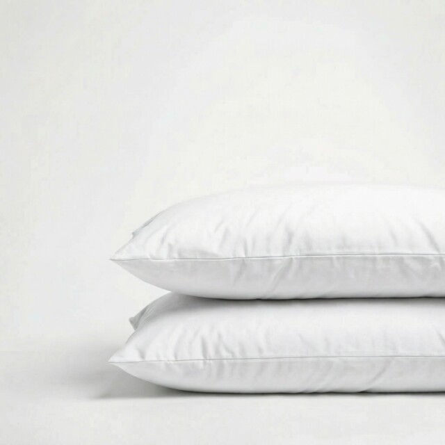 DEJORINE - Taies d’oreiller X2 en Percale de coton – Blanc
