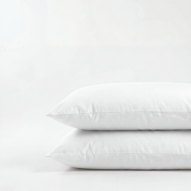 DEJORINE - Taies d’oreiller X2 en Satin de coton – Blanc