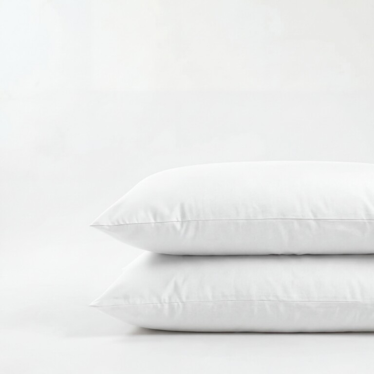 Dejorine - Taies d'oreiller X2 en Satin de coton - Blanc