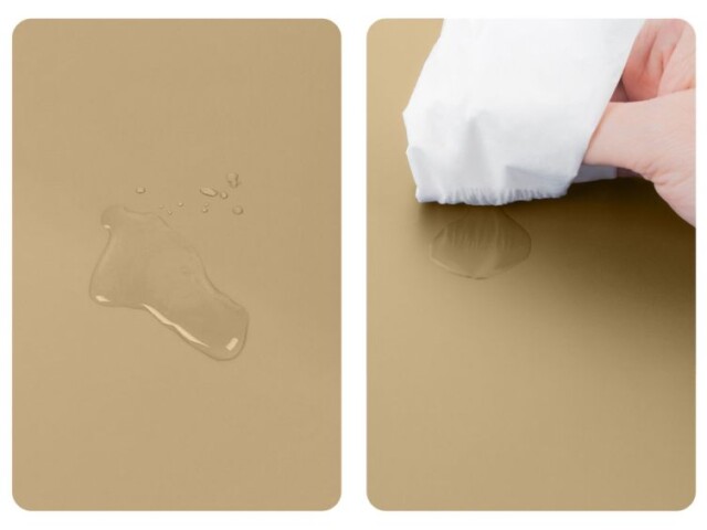 Lavoisier Maroquinier - Tapis de souris à rebord en cuir beige - TS600