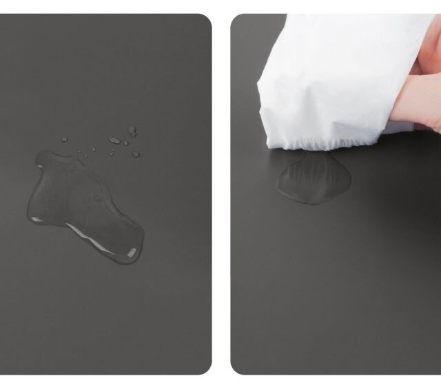 Lavoisier Maroquinier - Tapis de souris à rebord en cuir gris - TS600