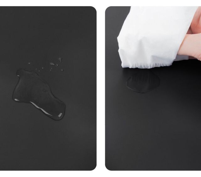 Lavoisier Maroquinier - Tapis de souris à rebord en cuir noir - TS600