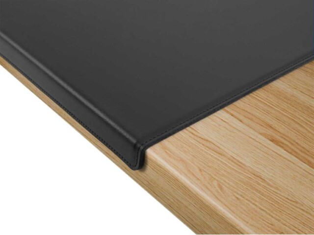 LAVOISIER Maroquinier - Tapis de souris à rebord en cuir noir – TS600