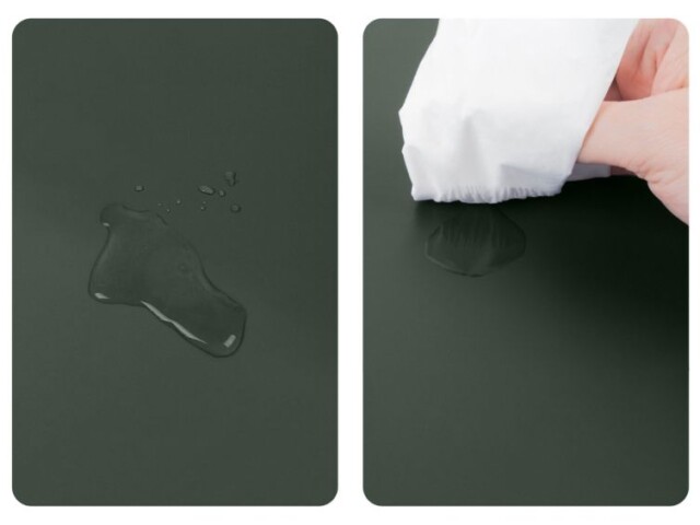 Lavoisier Maroquinier - Tapis de souris à rebord en cuir vert - TS600