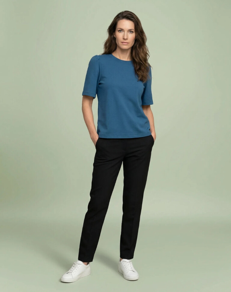Lemahieu - Top à manches 3/4 - Bleu Jade - Femme