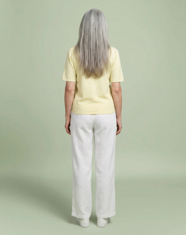 Lemahieu - Top à manches 3/4 - Jaune - Femme