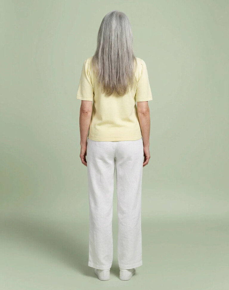 Lemahieu - Top à manches 3/4 - Jaune - Femme