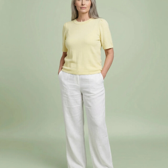 Lemahieu - Top à manches 3/4 - Jaune - Femme