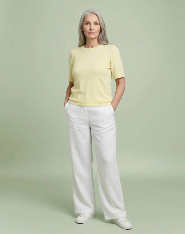 Maison Lemahieu - Top à manches 3/4 – Jaune – Femme