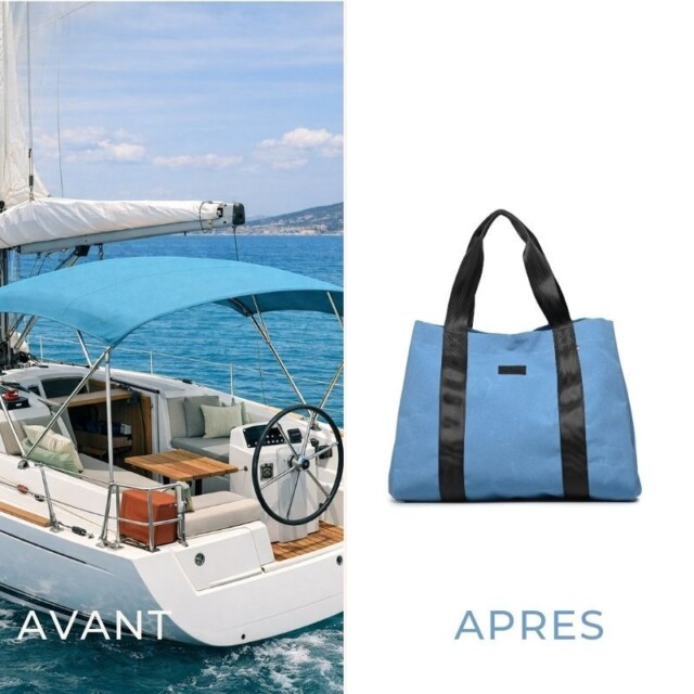 Saint-Lazare - Sac cabas bleu paon