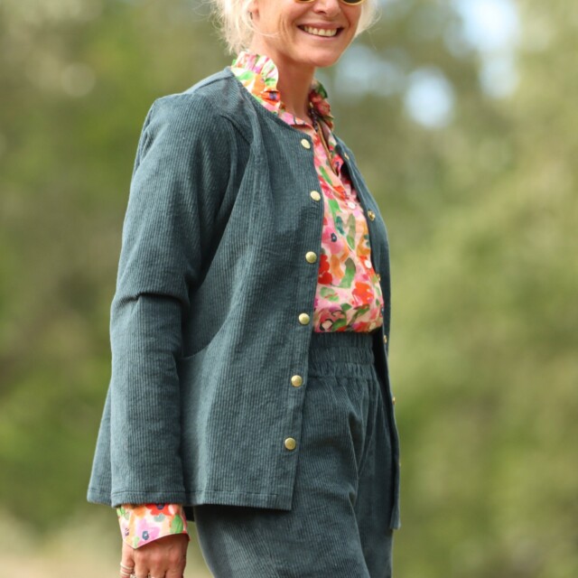 Quintessence - Veste Annie - Velours côtelé canard