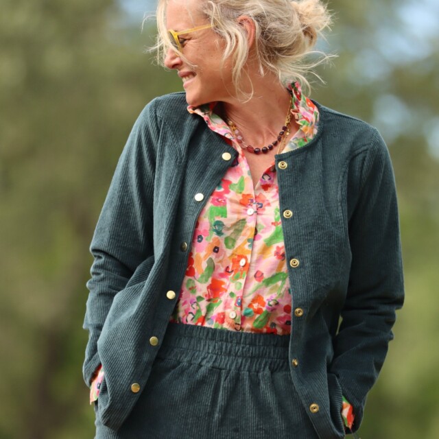 Quintessence - Veste Annie - Velours côtelé canard