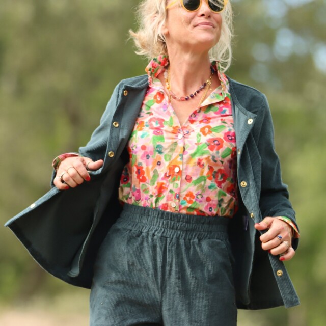 Quintessence - Veste Annie - Velours côtelé canard