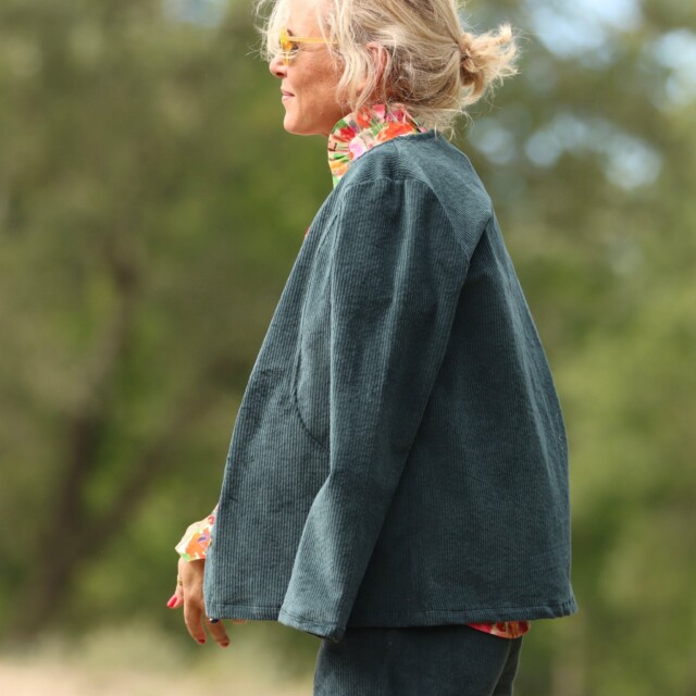 Quintessence - Veste Annie - Velours côtelé canard