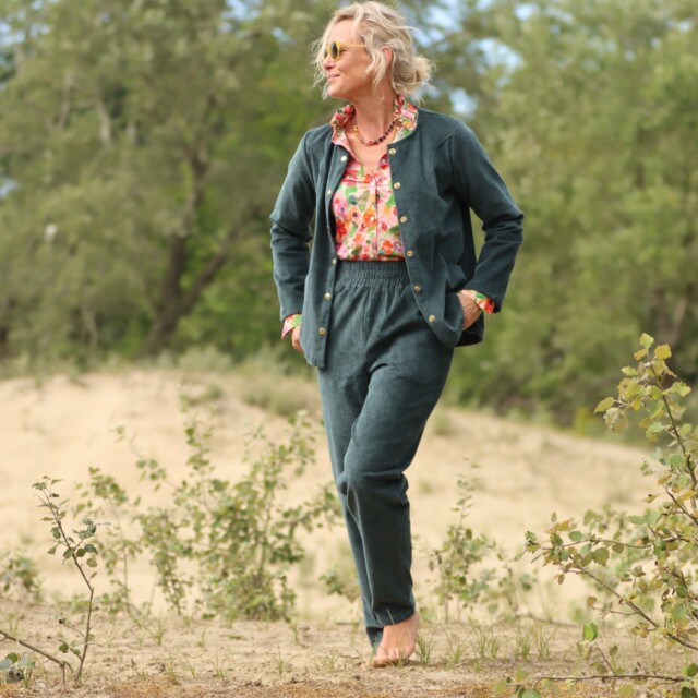 Quintessence - Veste Annie - Velours côtelé canard