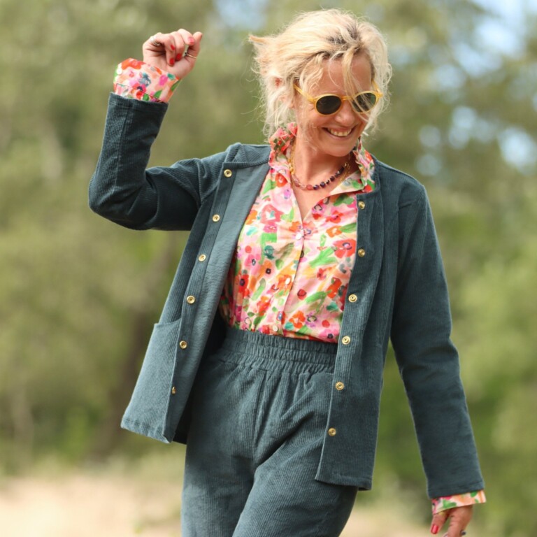 Quintessence - Veste Annie - Velours côtelé canard