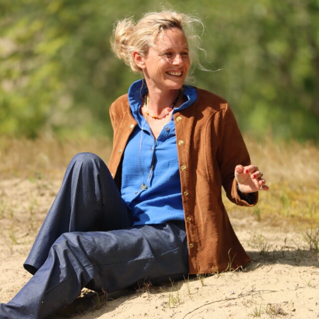 Quintessence - Veste Annie - Velours côtelé chamois