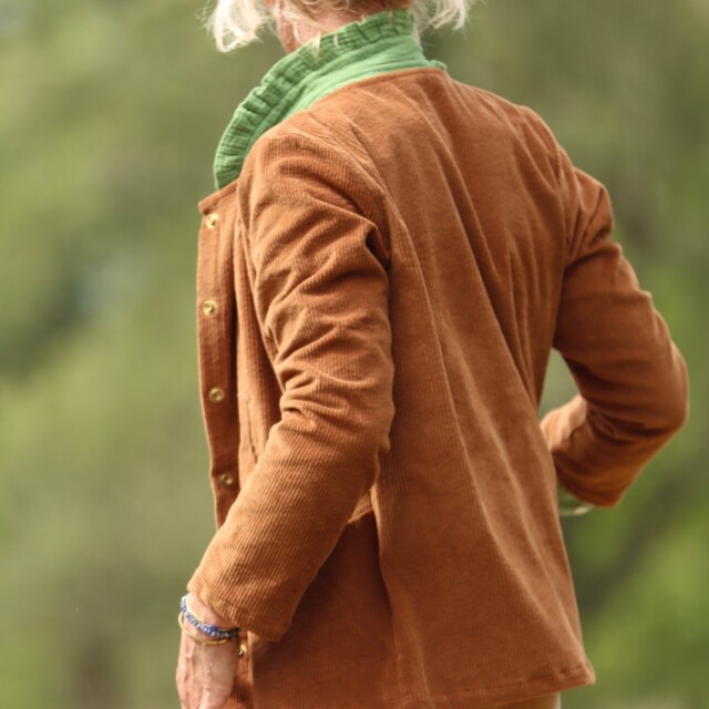 Quintessence - Veste Annie - Velours côtelé chamois