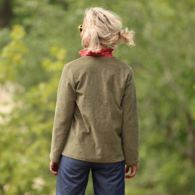 Quintessence - Veste Annie - Velours côtelé kaki