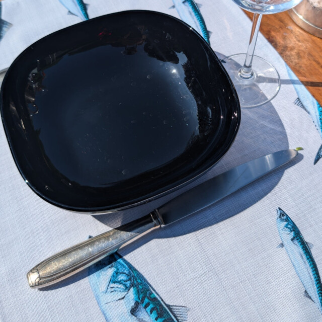 varek.illustrations - Set de table en coton enduit : Maquereau