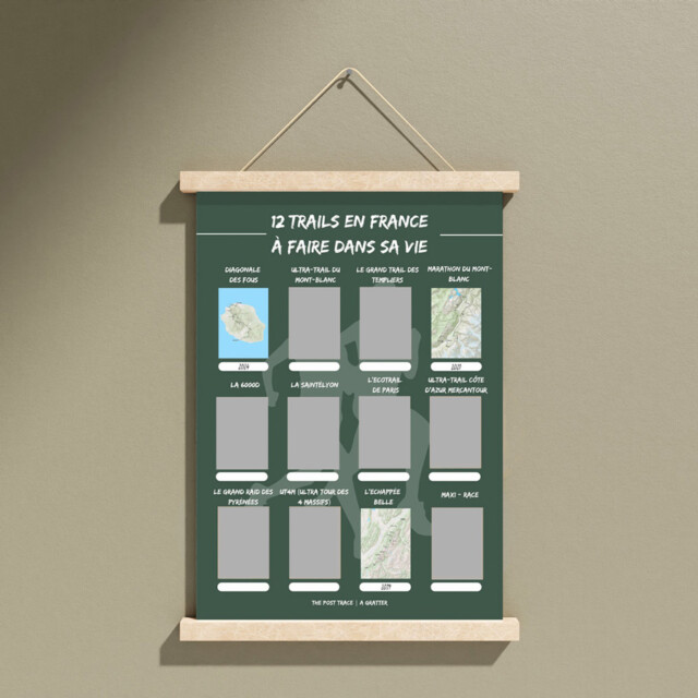 The Post Trace - Carte à Gratter 12 Trails Français à faire dans sa vie
